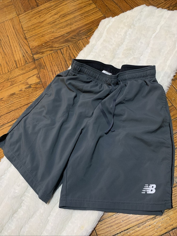 New Balance Woven Running Training Shorts Gray Small 9