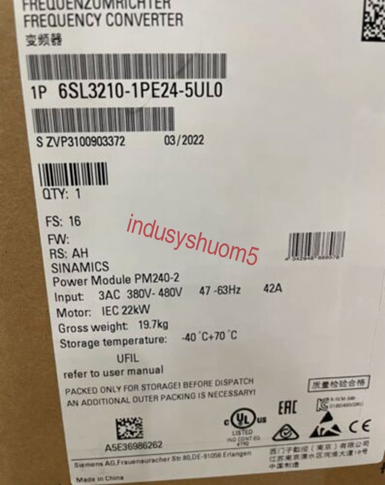 NEW Siemens 6SL3210-1PE24-5UL0 Fast Shipping 6SL3210-1PE24-5UL0 Inverter