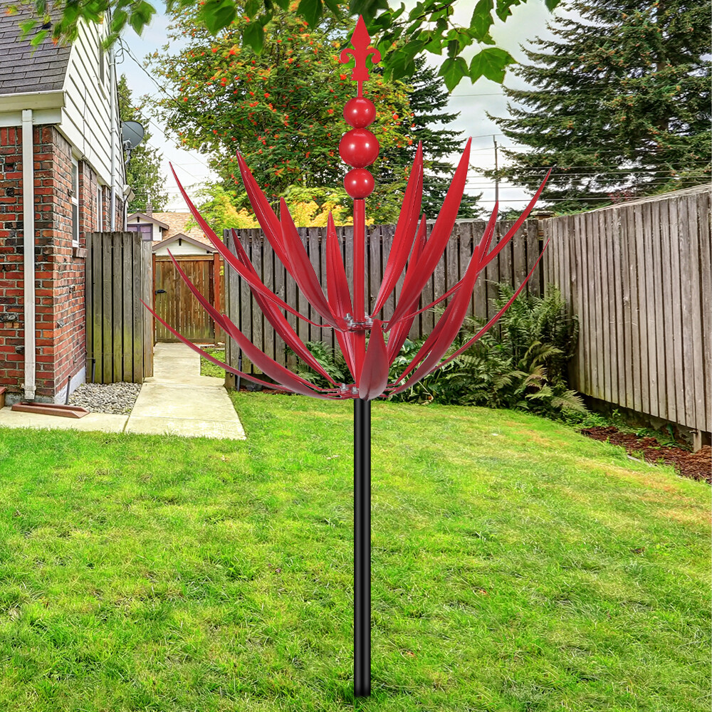Colorful Metal Kinetic Wind Spinner for Outdoor Garden Decor