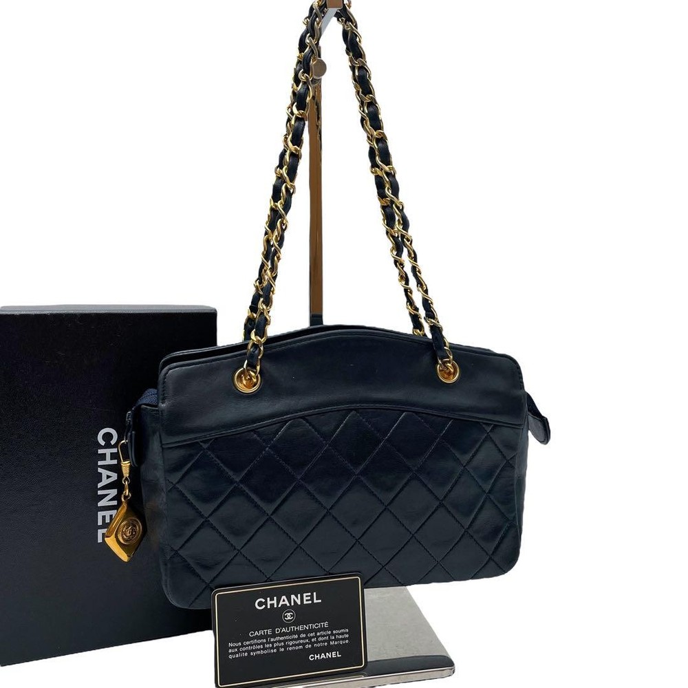Chanel Matelasse Lambskin Chain Bag with Coco Mark