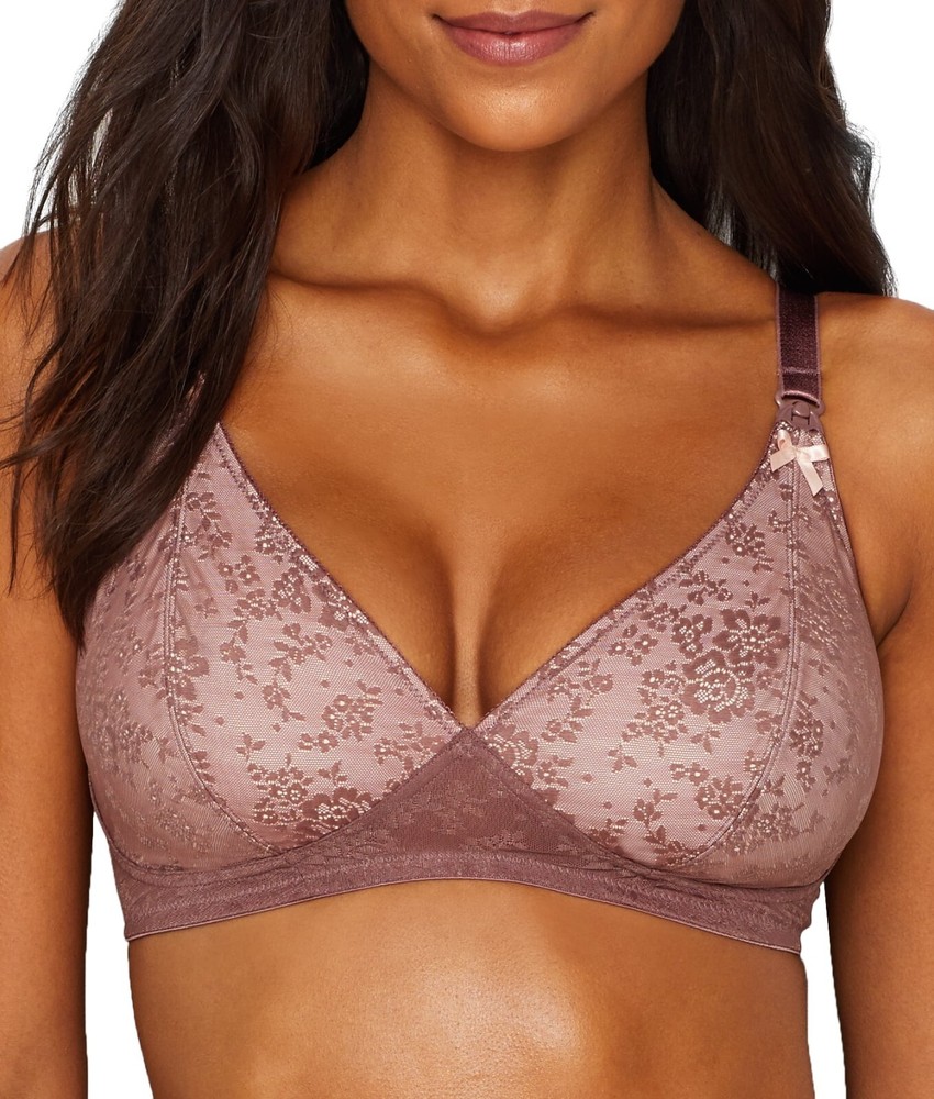 UK 32C - New Anita Fleur Non-Wired Nursing Drop Cup Bra Berry UK Size 32C (5054)