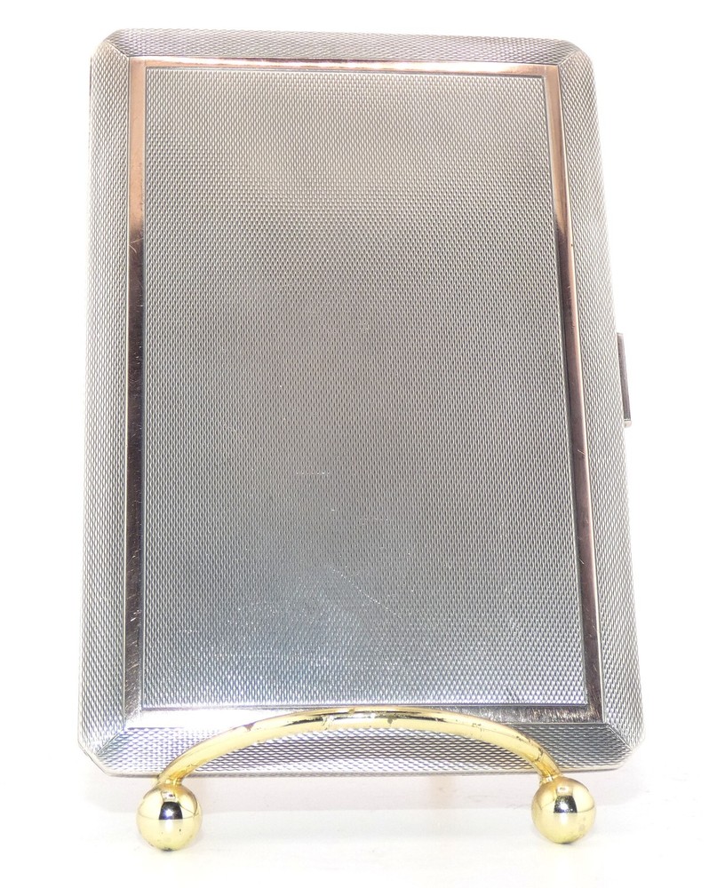 STUNNING Sterling Silver & Gold Cigarette Case Art Deco Hallmarked London C&C EX