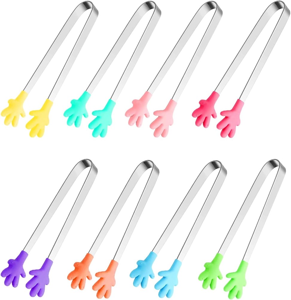 8PCS Silicone Mini Tongs 5