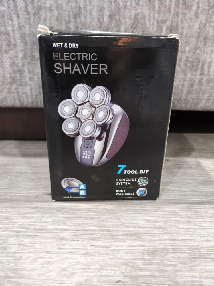 Electric Shaver Wet&dry Floating Head 7 Tool Bit, Skinglide System   Open Box