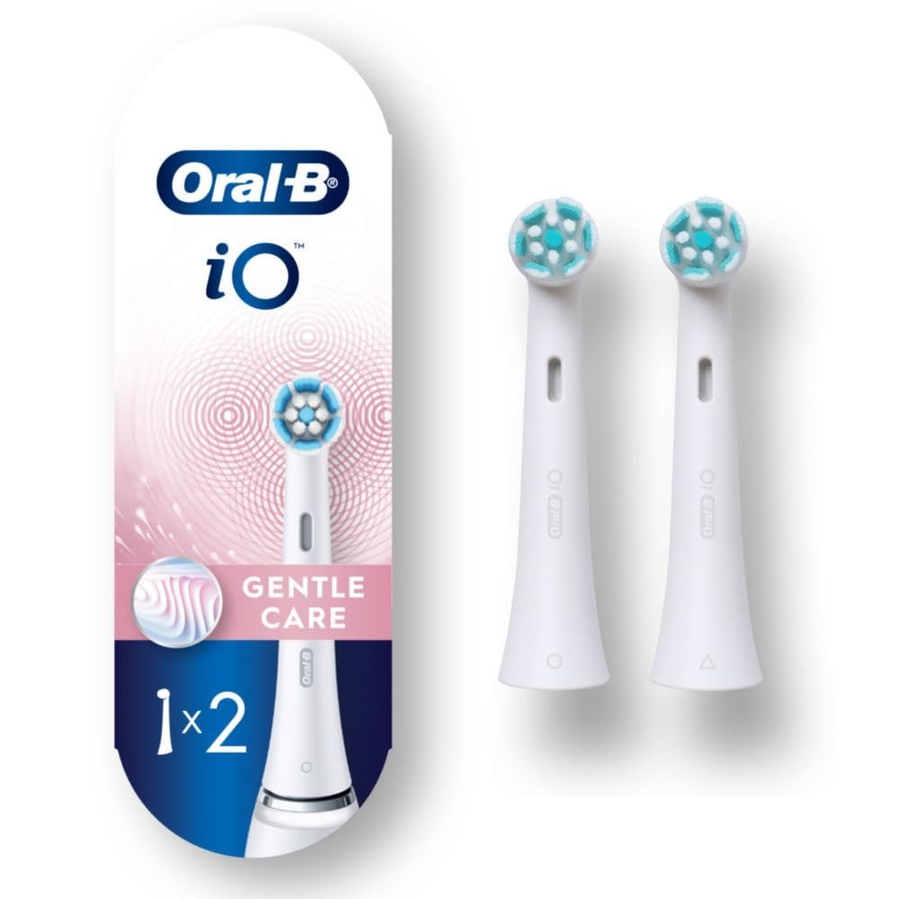 Oral-B iO Series Gentle Care Brush Heads, Soft Bristles, White, 2 Count