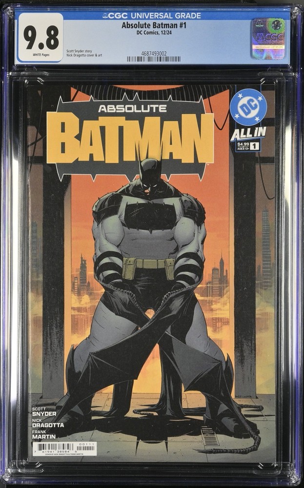 Absolute Batman #1 CGC 9.8 White Pages DC 2024 Scott Snyder Nick Dragotta