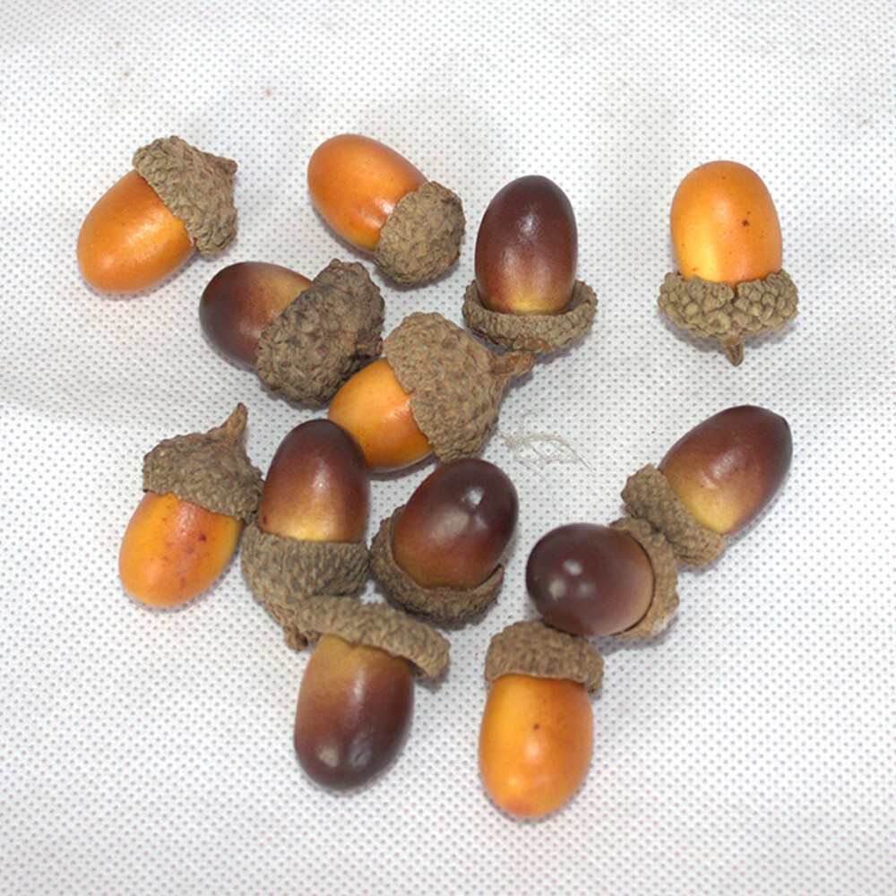 20 Pcs Decor Fake Acorn Ornament Artificial Acorns for Crafts Ornaments Neon