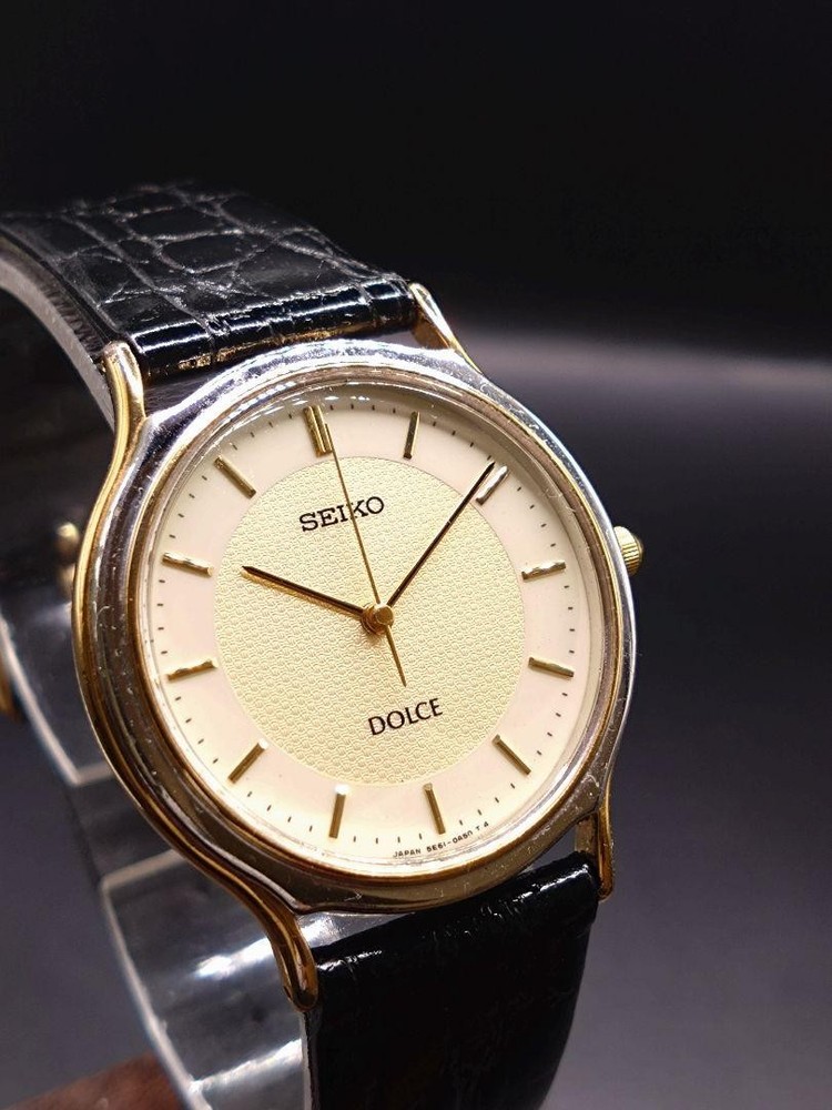 SEIKO DOLCE 5E61-0A20 watch with new battery and gasket preowned for sale