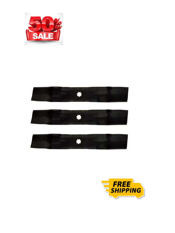 Set of 3 Mower Blades for John Deere 48
