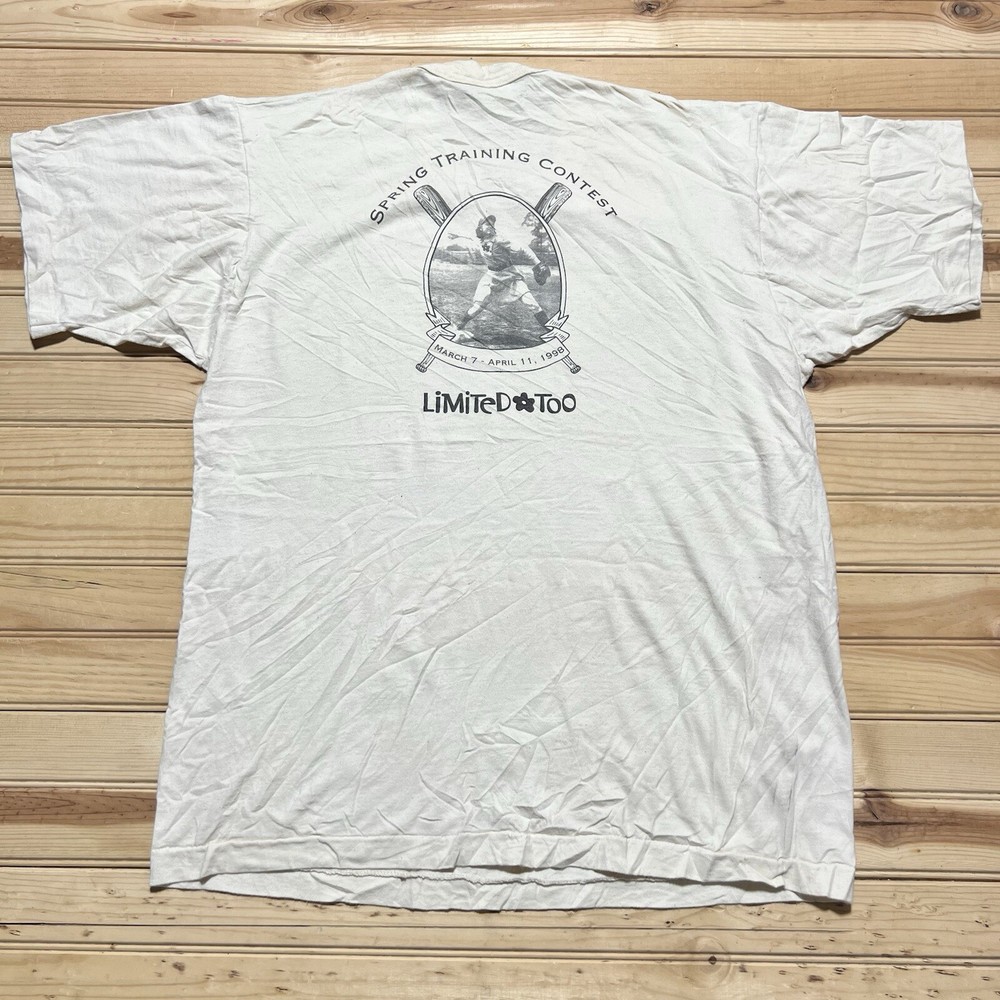 Vintage 1998 Limited Too Womens Baseball Spring Training Shirt Size XL