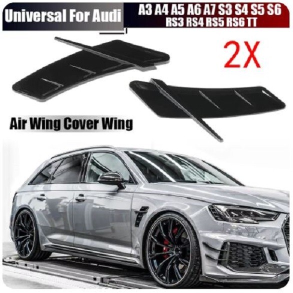 Universal Car Side Fender Air Vents Intake Decoration Trim fits A3 A4 A5 A6 C6