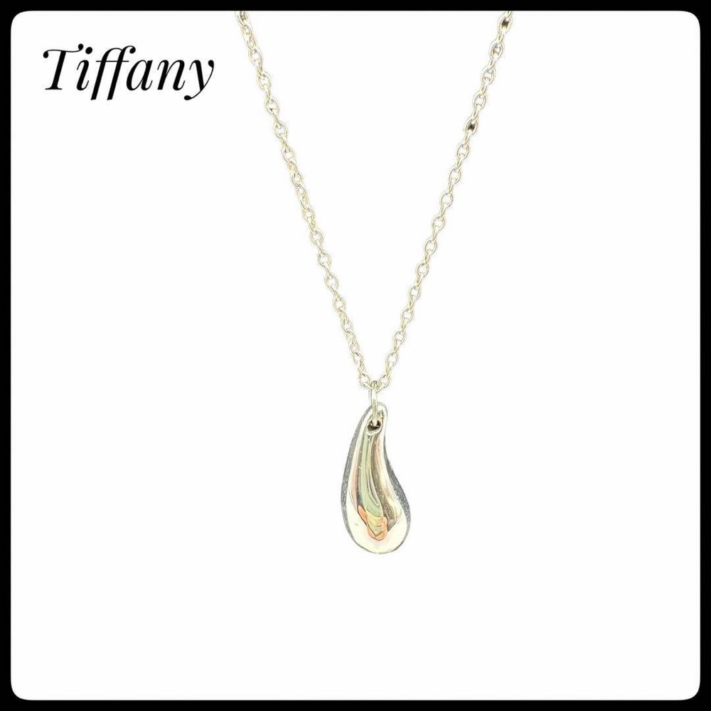 Vintage Tiffany Elsa Peretti Teardrop Silver Necklace
