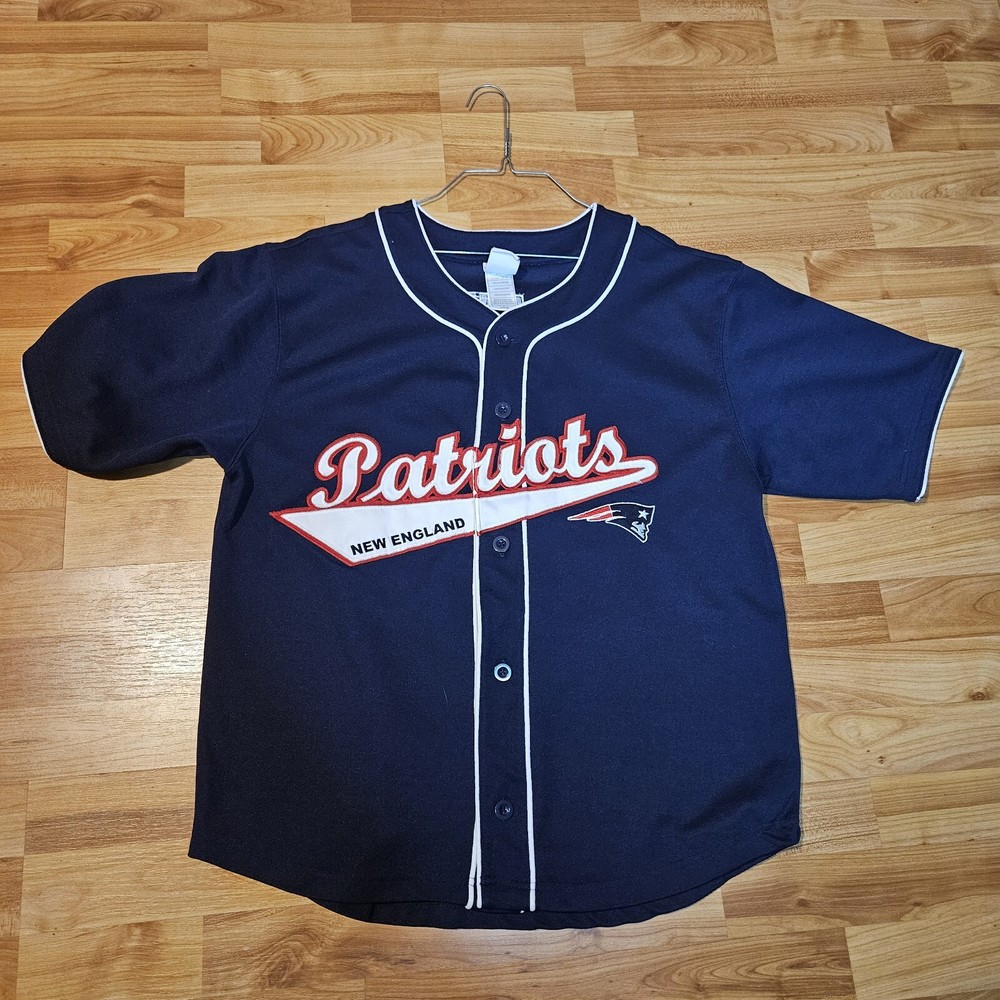 Vintage New England Patriots Tom Brady Baseball Jersey Size Lg