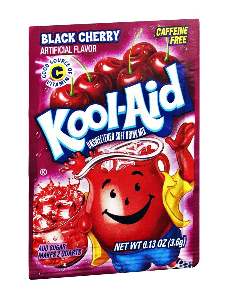 Kool-Aid Black Cherry Caffeine Free Unsweetened Soft 0.13 Ounce (Pack of 192)