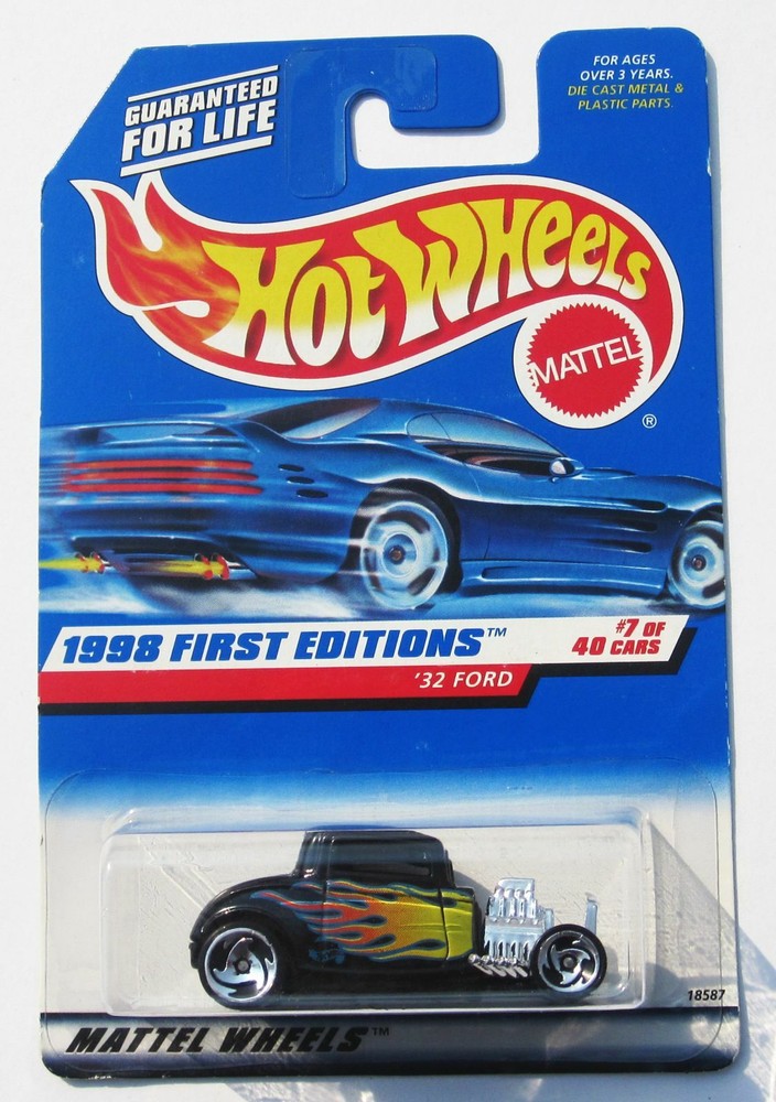 Hot Wheels '32 Ford Sawblade 1998 First Editions #7 Near Mint Card MOC