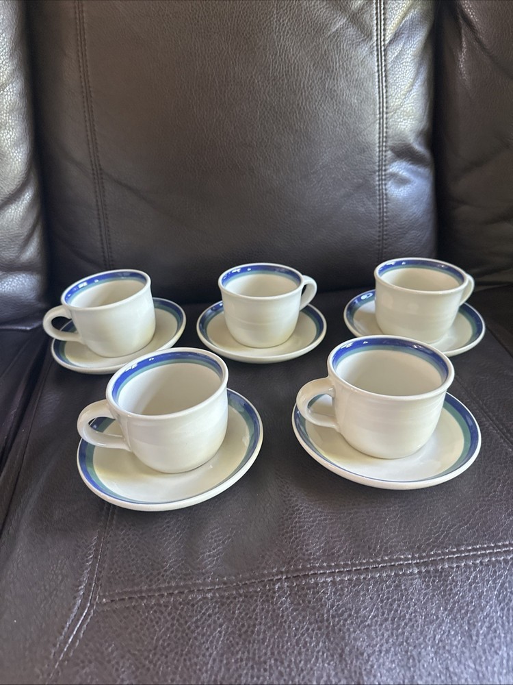 Pfaltzgraff Northwinds 5-Piece Cup and Saucer Set