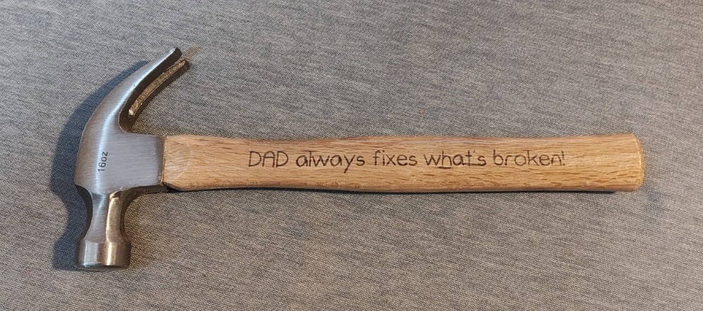 Fathers Day Claw Hammer Wooden Handle 16 oz 