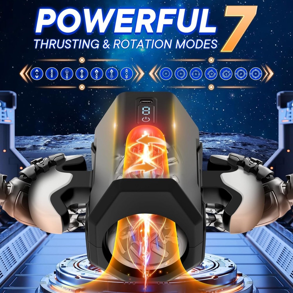 Male Masturbaters Automatic HandsFree Rotating Cup Thrusting Stroker Men Sex Toy