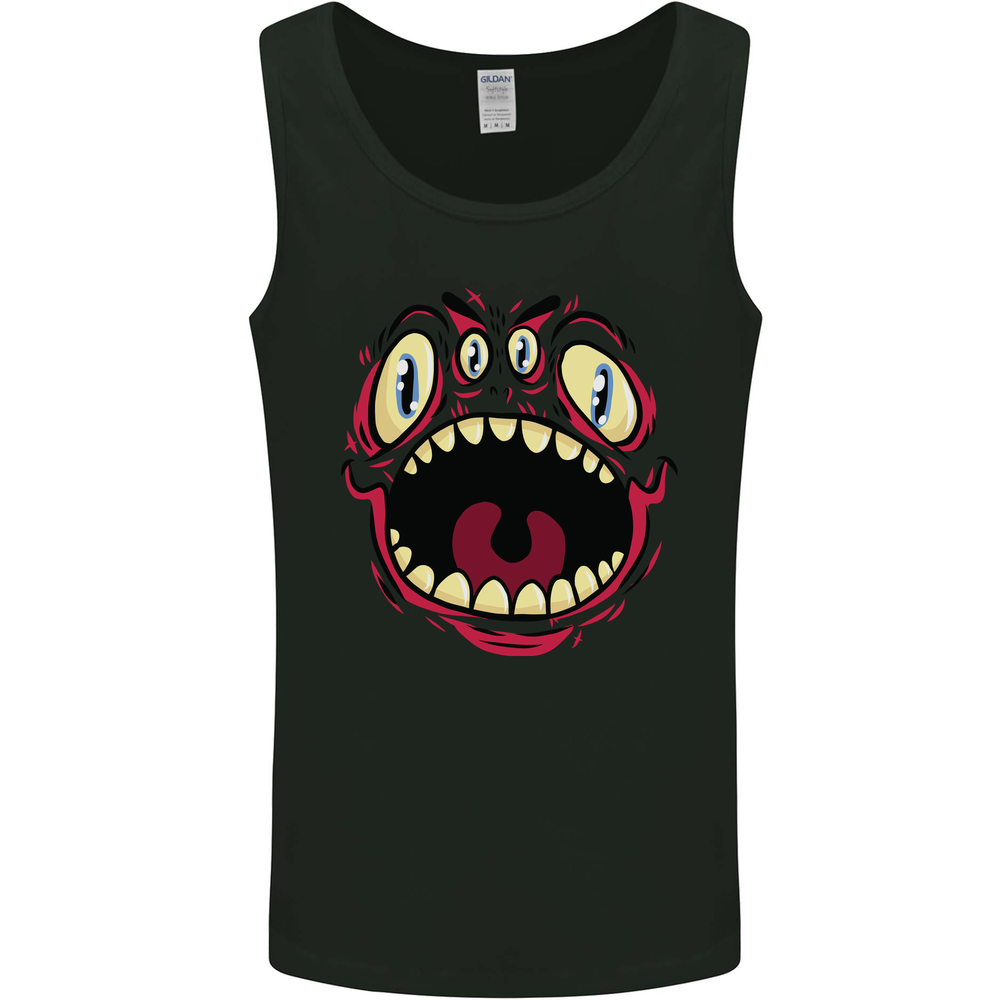 Four Eyed Scary Monster Halloween Mens Vest Tank Top