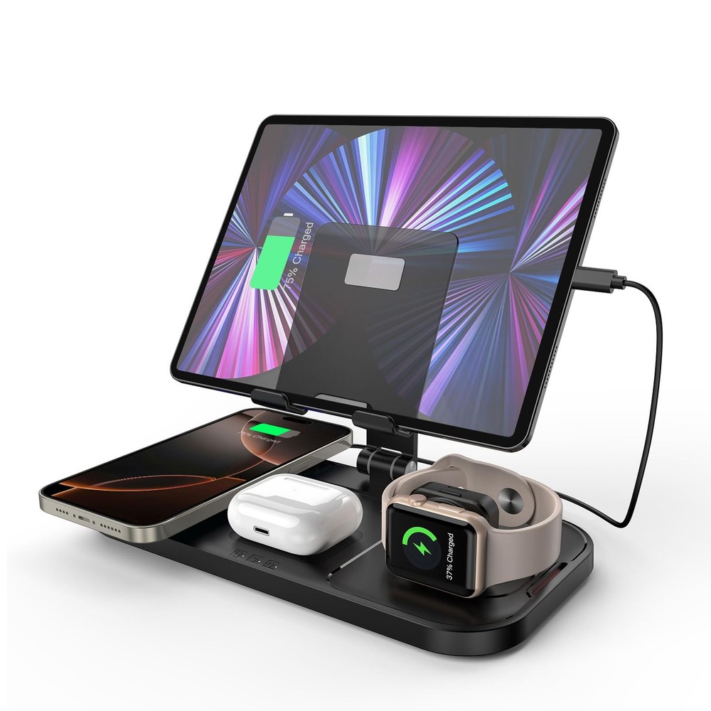Wireless Charger 4 in 1 for Apple Charging Station for iPhone 16 Pro Max/15/1...