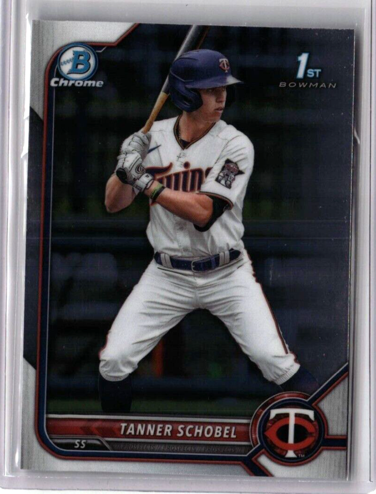 TANNER SCHOBEL ROOKIE 1ST BOWMAN CHROME BDC-28 2022 MLB MINNESOTA TWINS BASEBALL