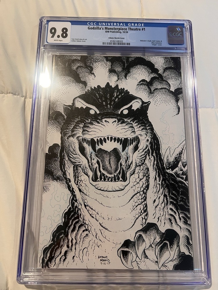 Godzilla Monsterpiece Theatre #1 Arthur Adams Sketch Virgin Variant CGC 9.8