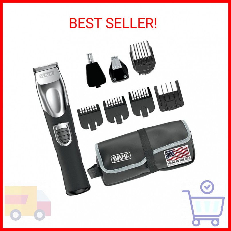 Wahl USA Lithium Ion Rechargeable All-in-One Beard Trimmer with Detailer for Men