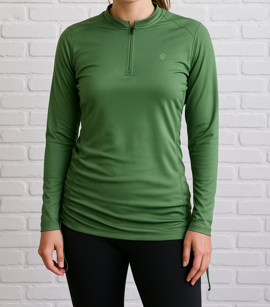 Columbia Green Long Sleeve 1/4 Zip Pullover Shirt Men’s Size L – Pre-Owned