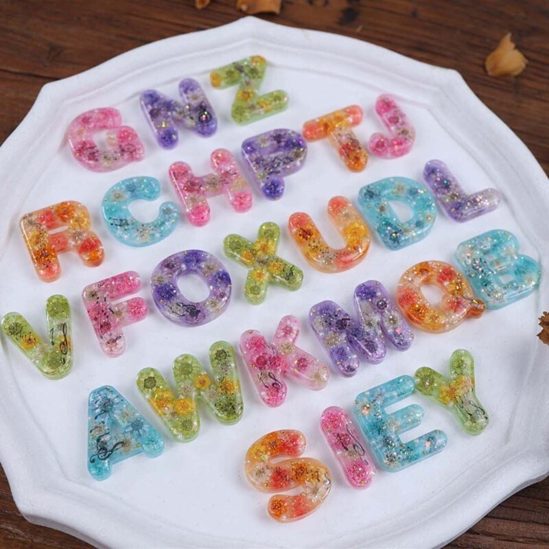 Epoxy Resin Letters Shaped Silicone Keychain Molds Silicone Pendant Moulds