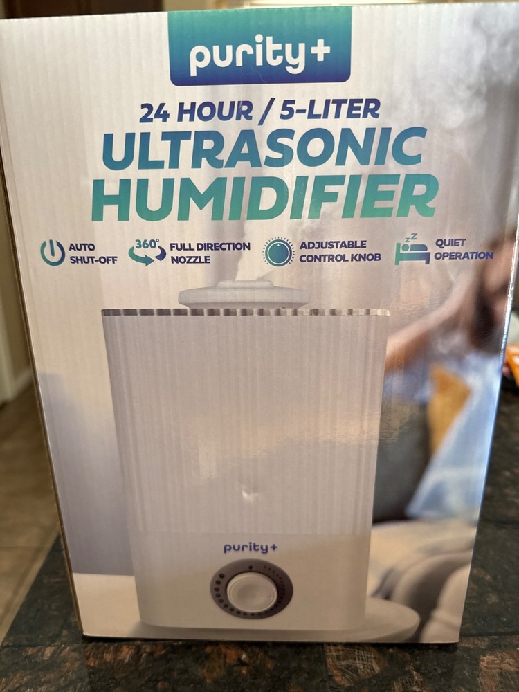 Purity 24 hour/5-liter  ultrasonic humidifier BRAND NEW