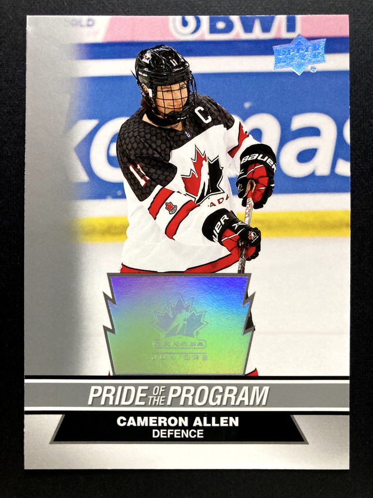 2023 Upper Deck # 91 Cameron Allen Team Canada Juniors Pride of the Program