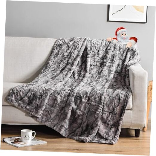 Soft Fluffy Cozy Throw Blanket for Couch Bed Sofa 50 Inches
