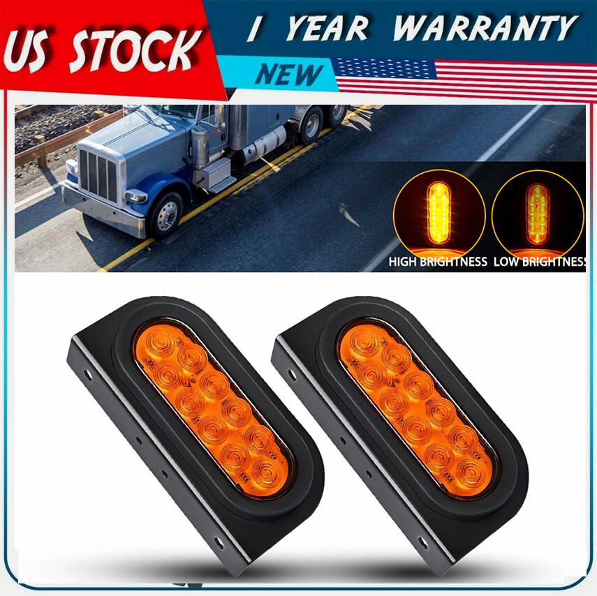 2X Trailer Stop/Turn/Tail Truck Brake Lights 6