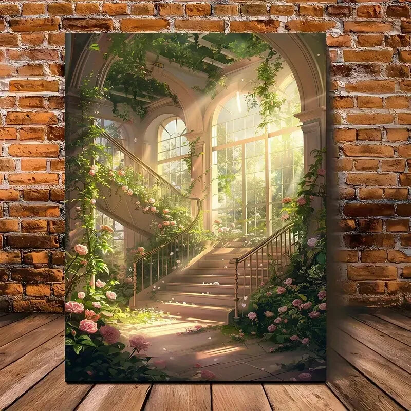 Vintage Victorian Greenhouse Wall Art  Canvas Unframed/Framed
