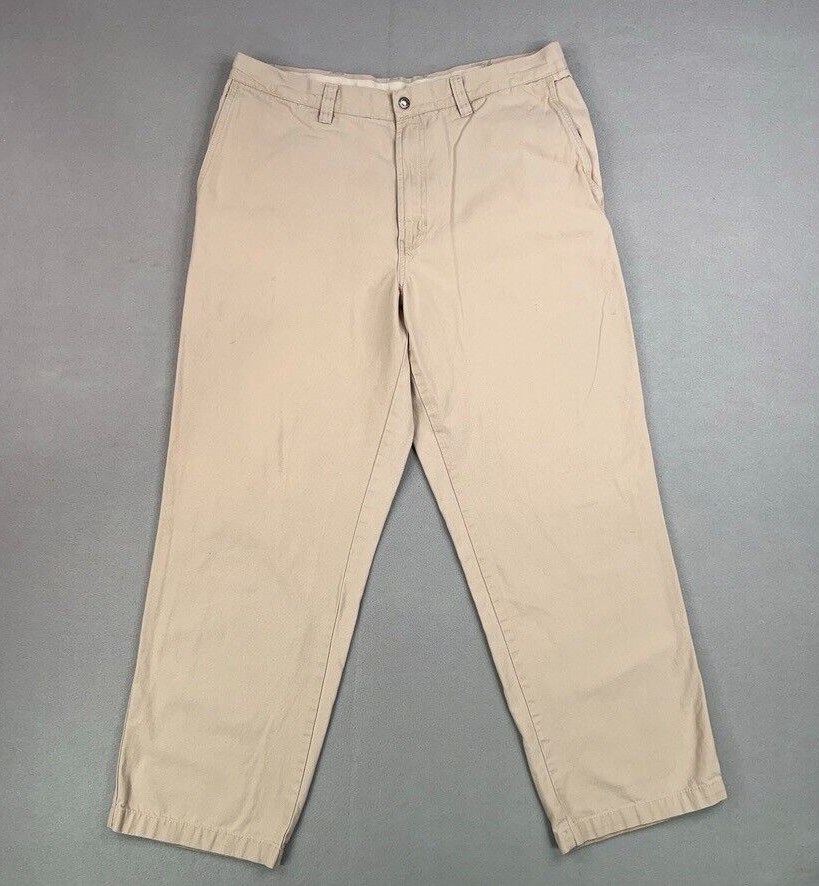 Columbia Pants Mens 36x30 Beige Khaki Canvas Carpenter Outdoor Camp Hike Gorp