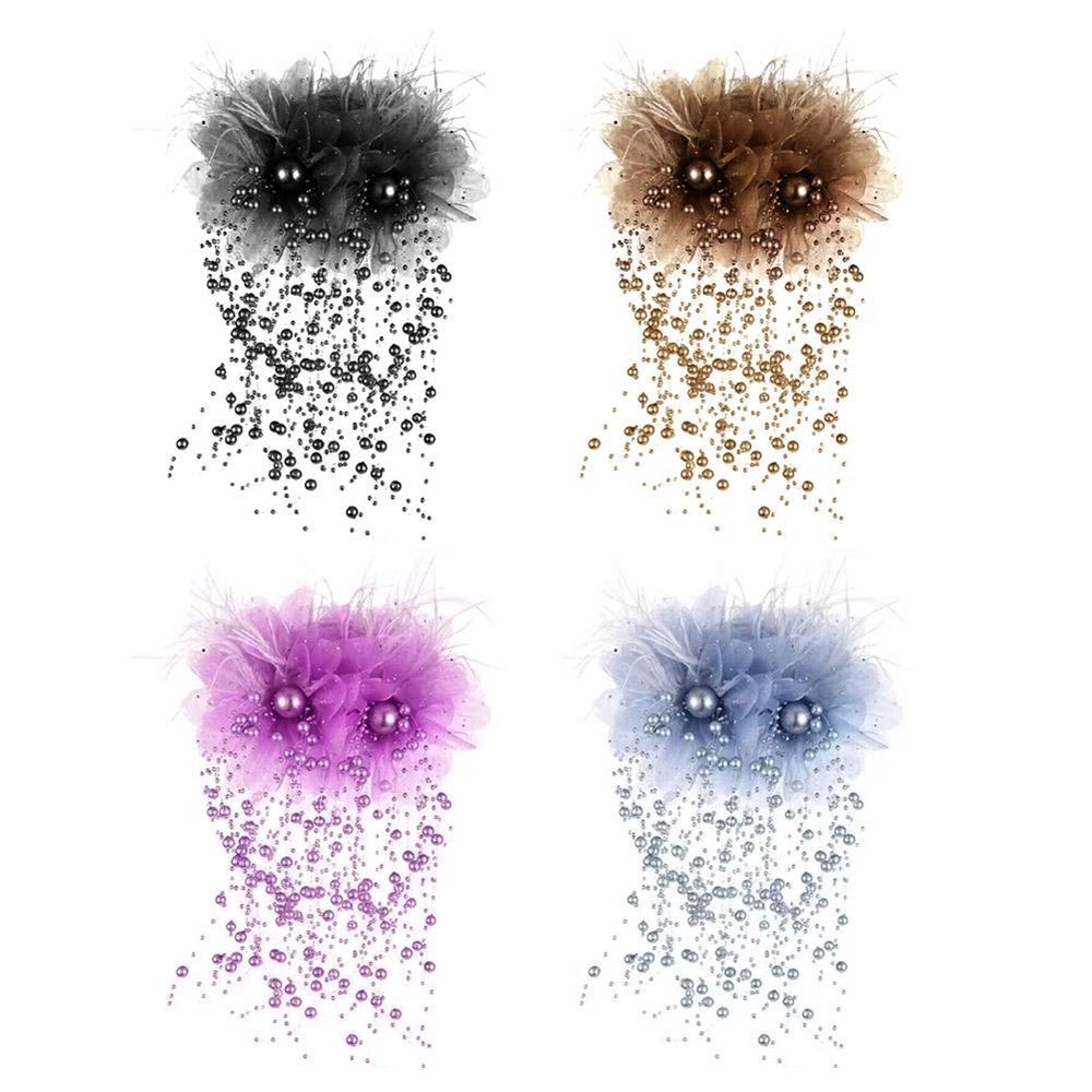 Peony Flower Beads Tassel Clip fashionable headwear T7N7