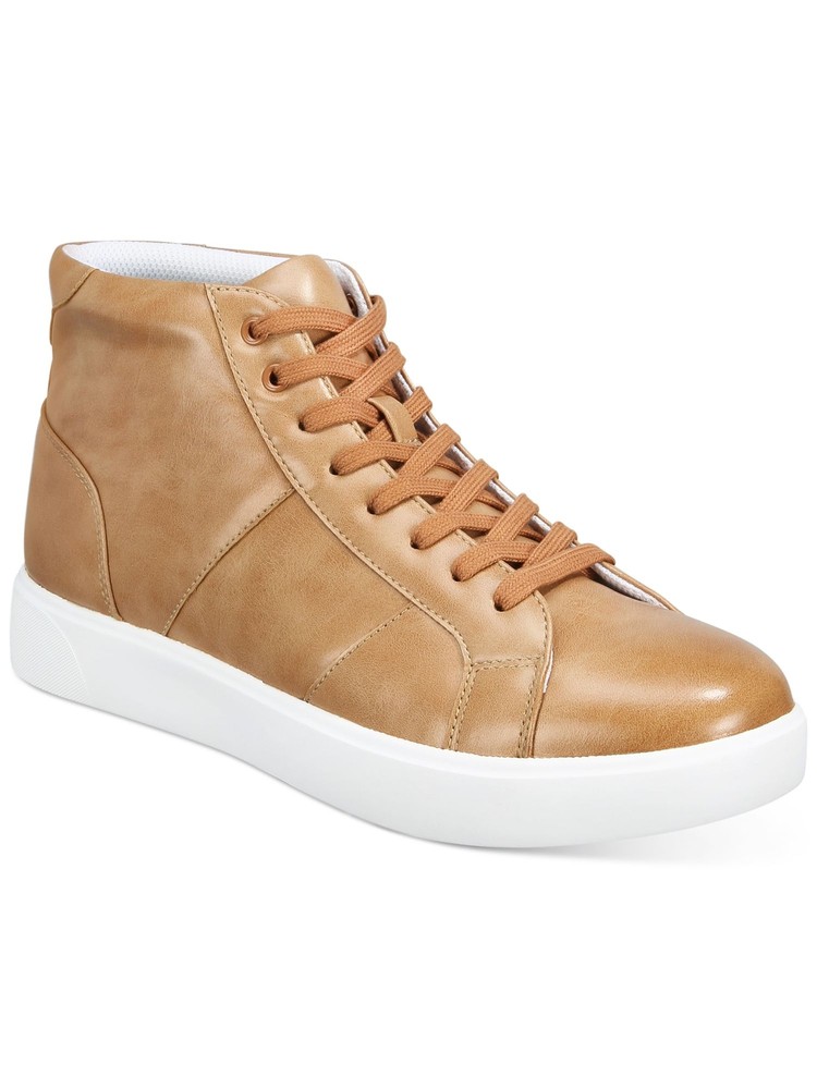 INC Mens Beige Comfort Rhett Round Toe Platform Athletic Sneakers Shoes 8 M