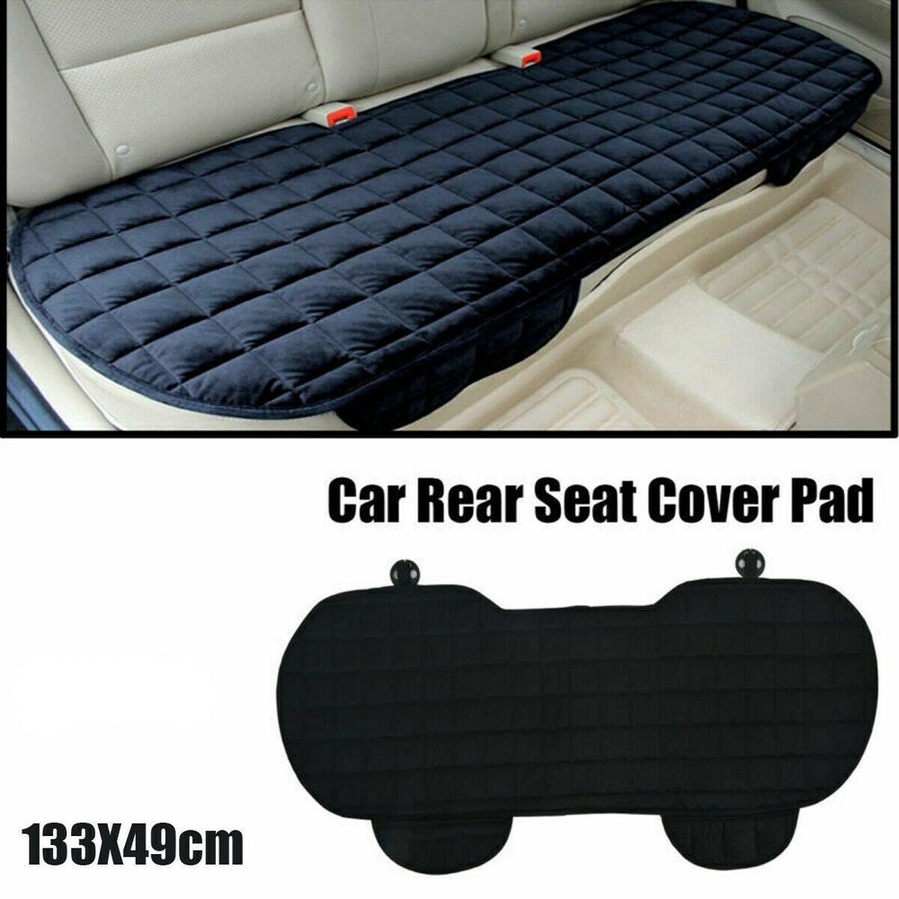 Black Car Rear Back Row Seat Cover Protective Mat Auto Chair Cushion Accessory