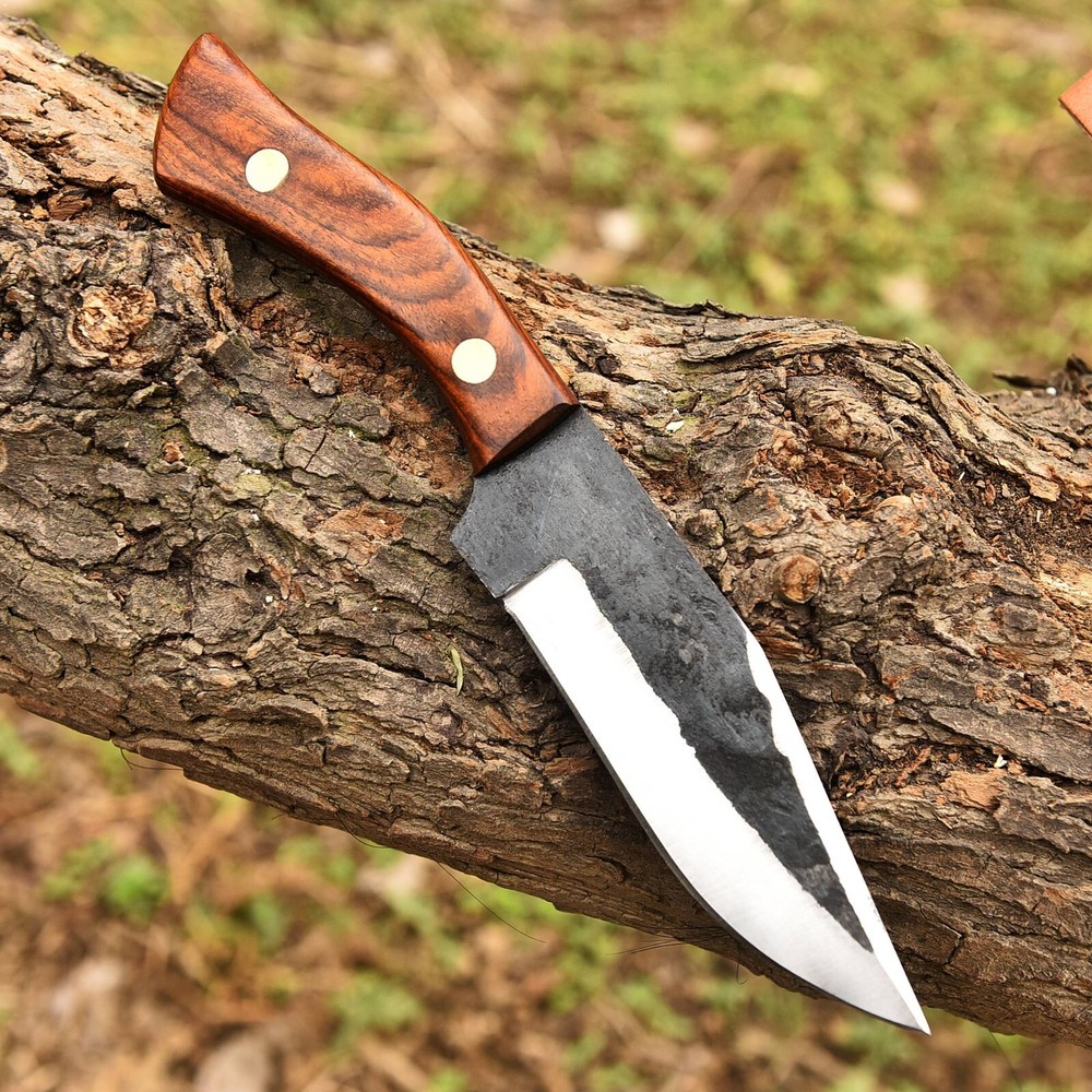 Custom Hand Made Forge High Carbon Steel Hunting Bowie Knife Wood Handle 2928