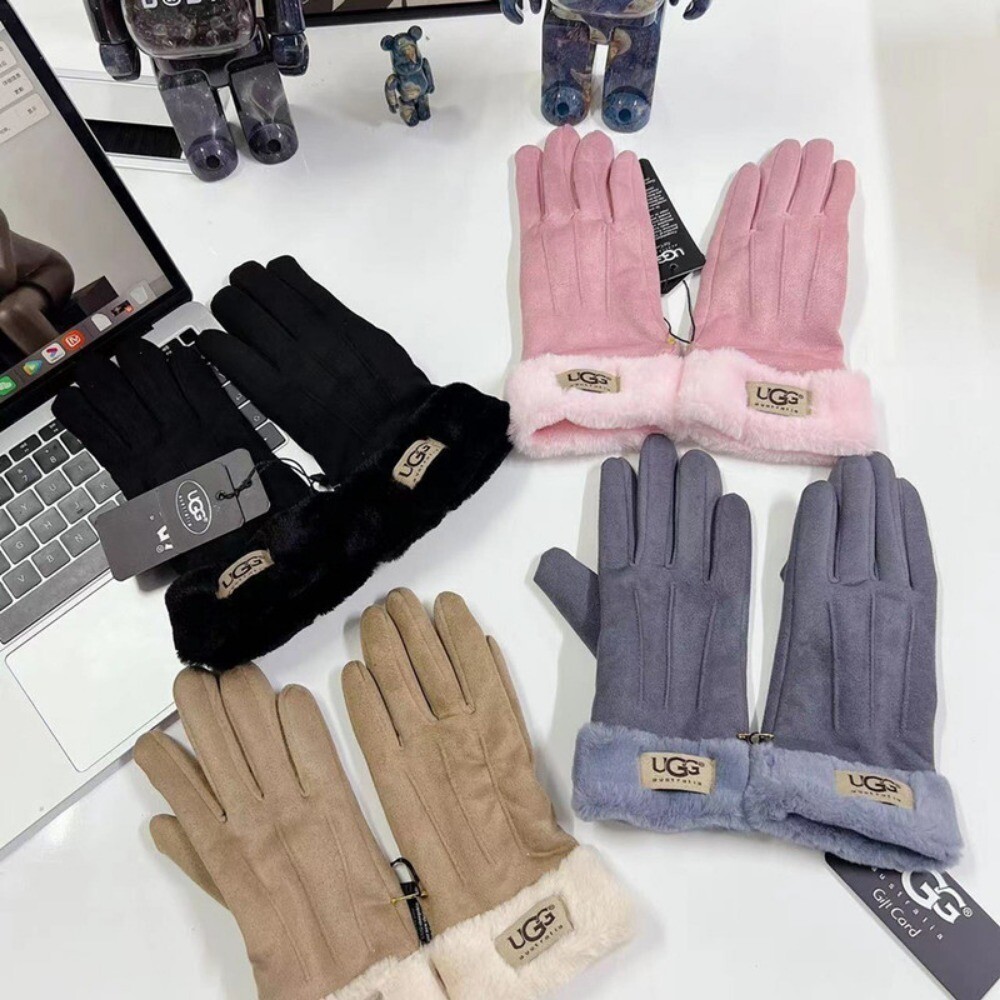 Limited Time UGG Fleece Lined Ladies’Gloves Women's Warm Winter Gloves NEW TAN-image