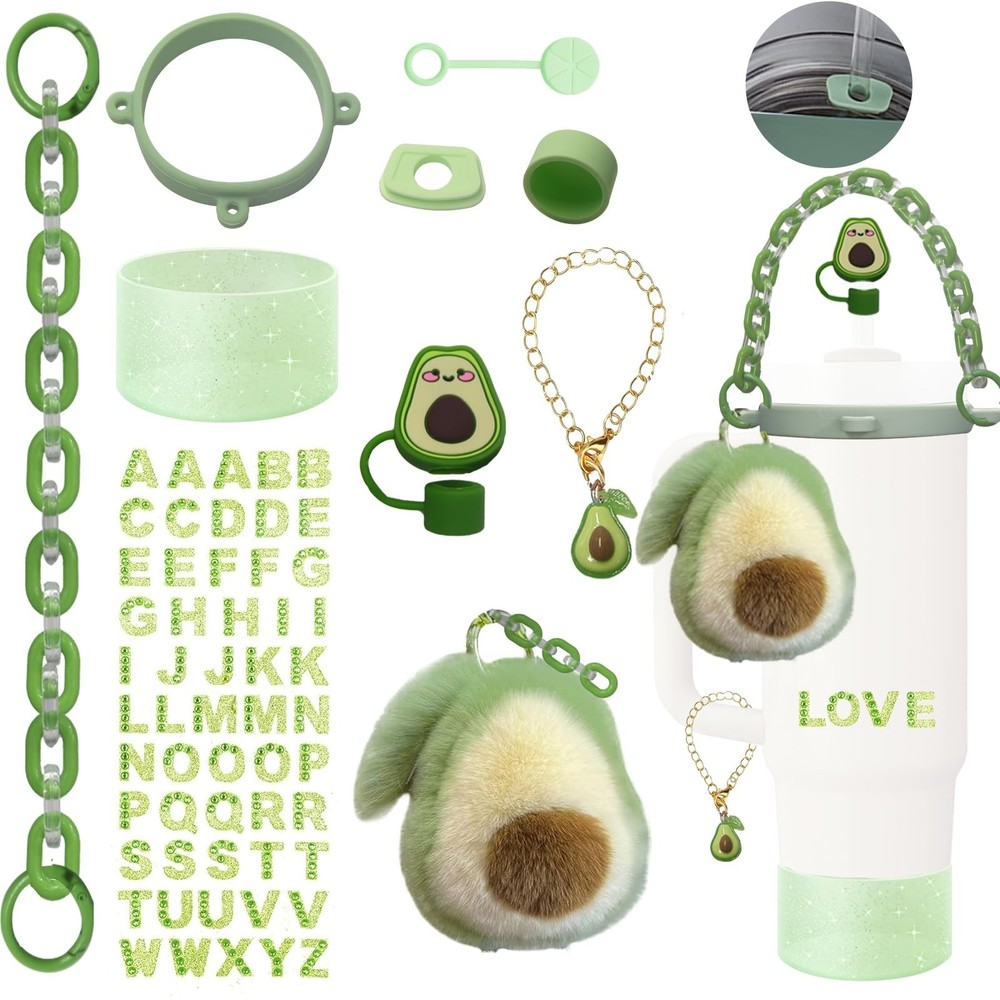 Accessories for Stanley Cups Set Including Water Bottle Handle Strap,Siliocne...