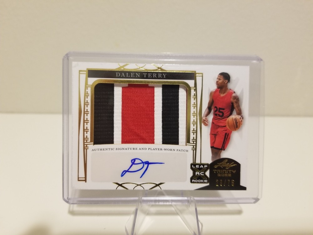 2022-23 Leaf Trinity Rookie GAME Worm Patch Auto RPA Dalen Terry #75 Hot Pick 🔥📈