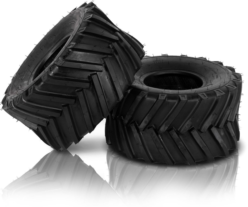 AutoForever 2 Pcs 20x10.00-8 4PR Tubeless Turf Tires Garden Lawn Mower 20-10-...