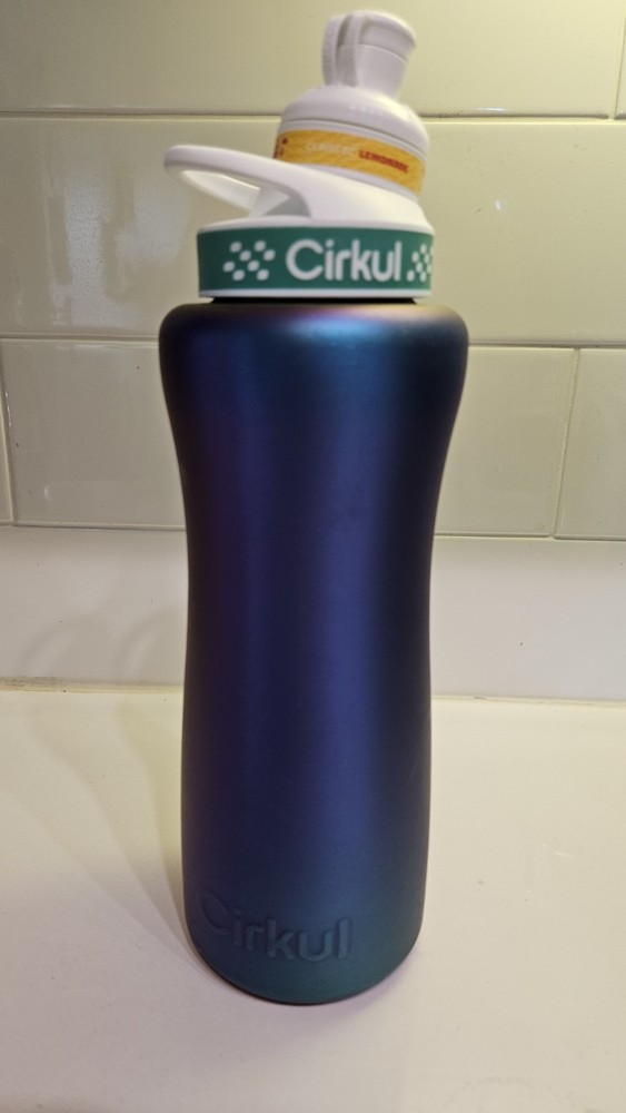 Cirkul Stainless Steel Water Bottle Purple with Sip Lid 22oz Used Good Cond