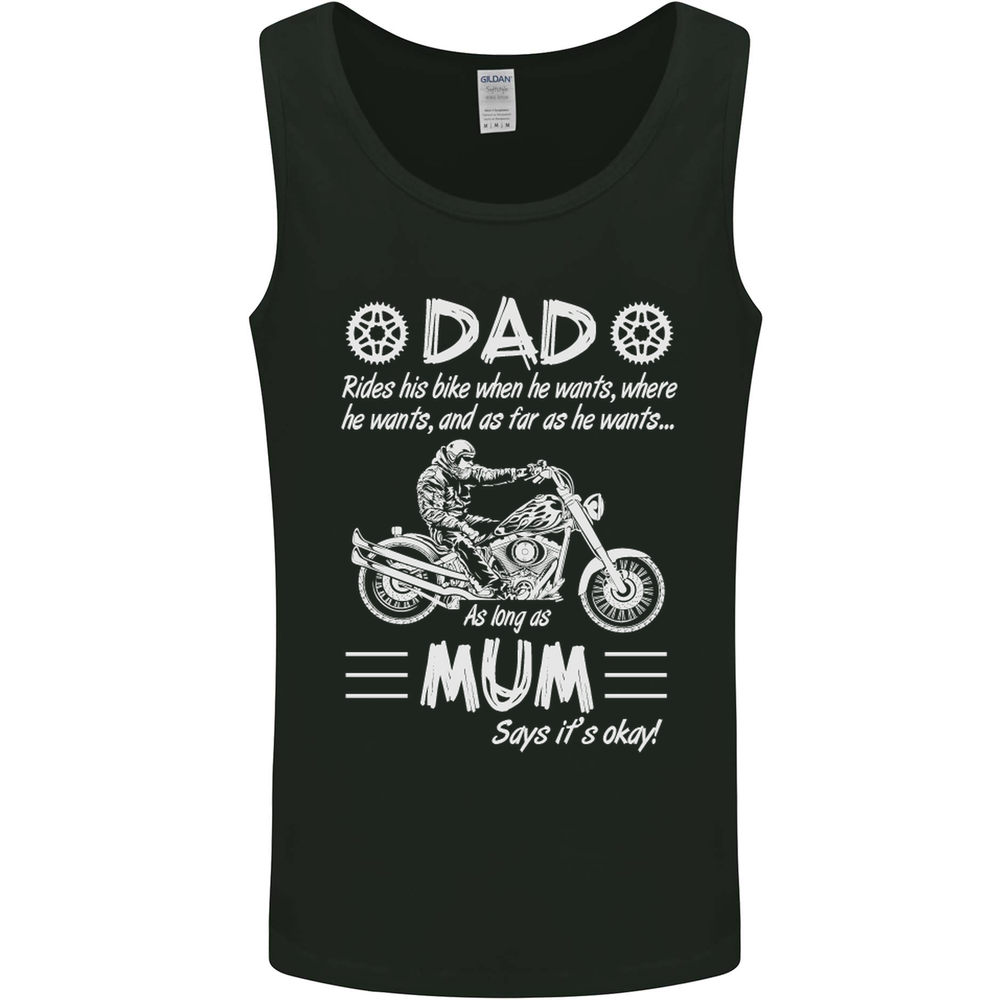 Dad Mum Biker Motorcycle Motorbike Funny Mens Vest Tank Top