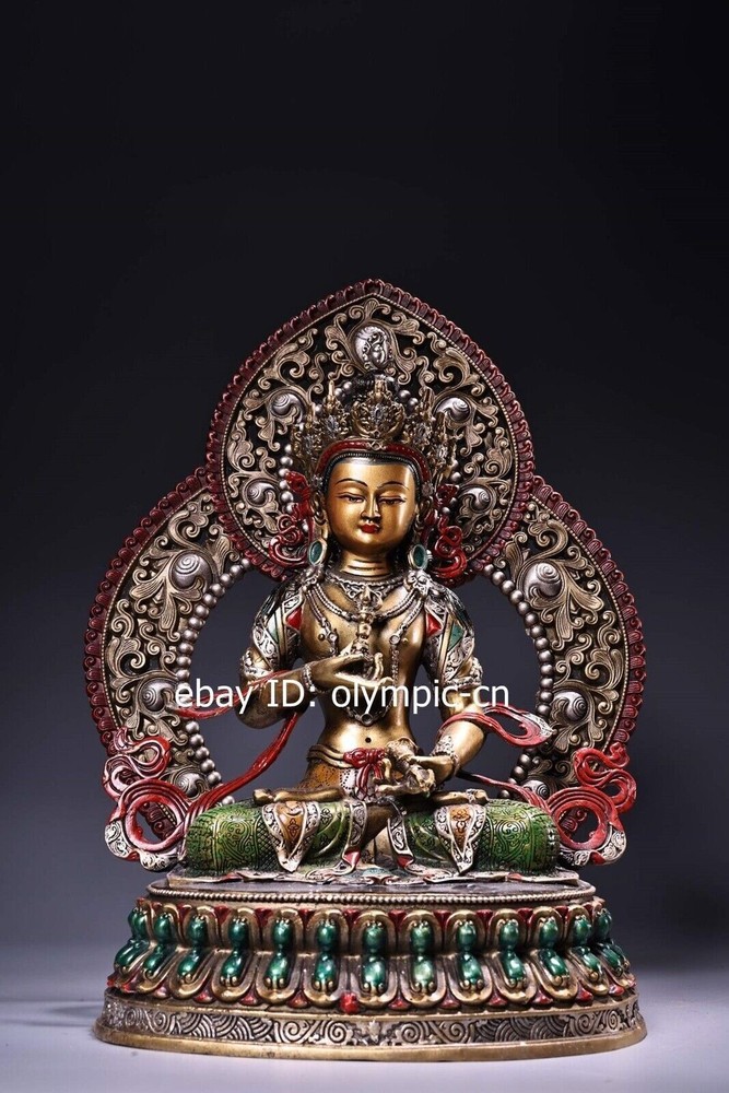 14'' Nepal bronze colored drawing handicraft buddhism Vajrasattva buddha statue
