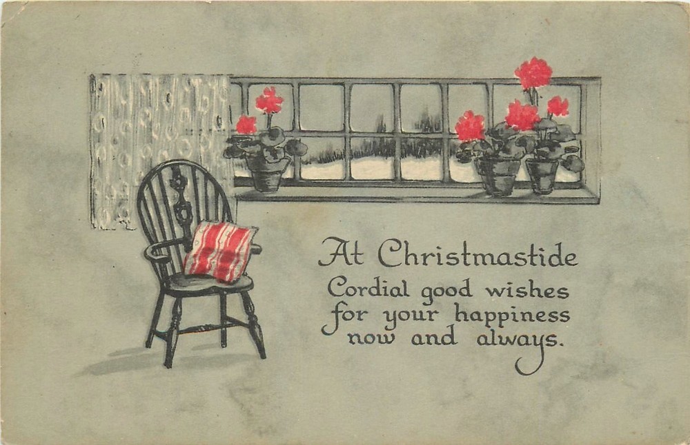 1921 Arts & Crafts Christmas Saying artist impression Postcard 26-93