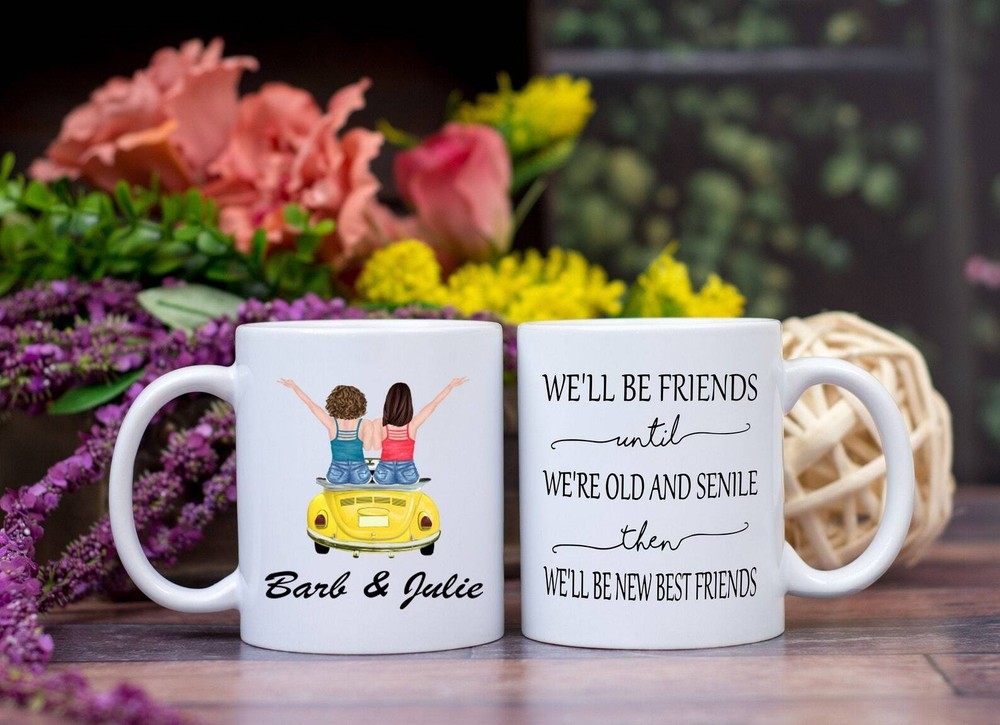Personalized Mug For Best Friend Custom Best Friend Mug Old And Senile Best