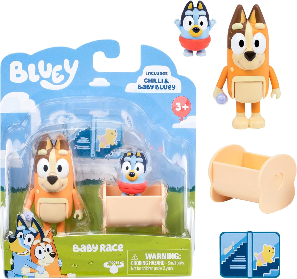 Figure 2-Pack Baby Race | 2 Figure Pack with Chilli and Baby with Cradle Accesso