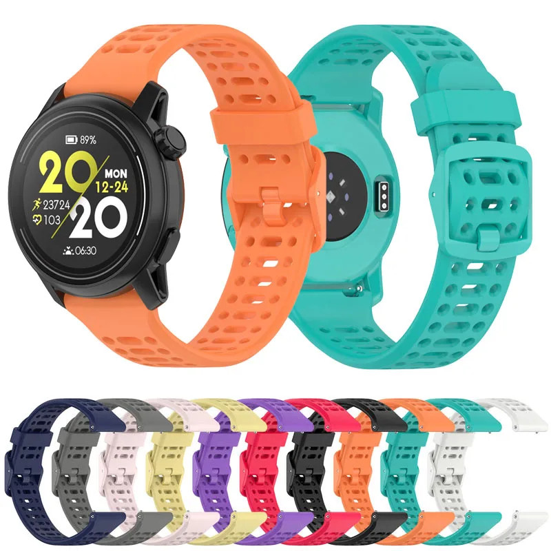 20/22mm Silicone Sports Watch Band Replacement Strap for COROS APEX PACE Series